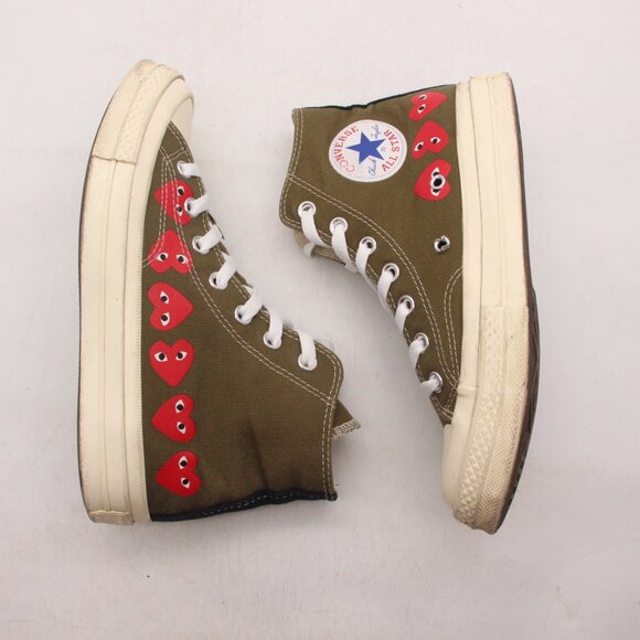 Converse Comme des Garçons Play x Chuck 70 Hi Women's Size 7 162973C Shoes - Picture 8 of 11